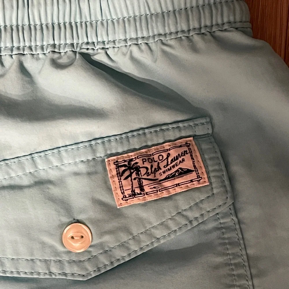 Polo by Ralph Lauren Light Blue Swim Trunks - Picture 2 of 4